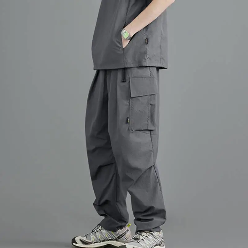 Basics Simple 100% Nylon Casual Pants-6