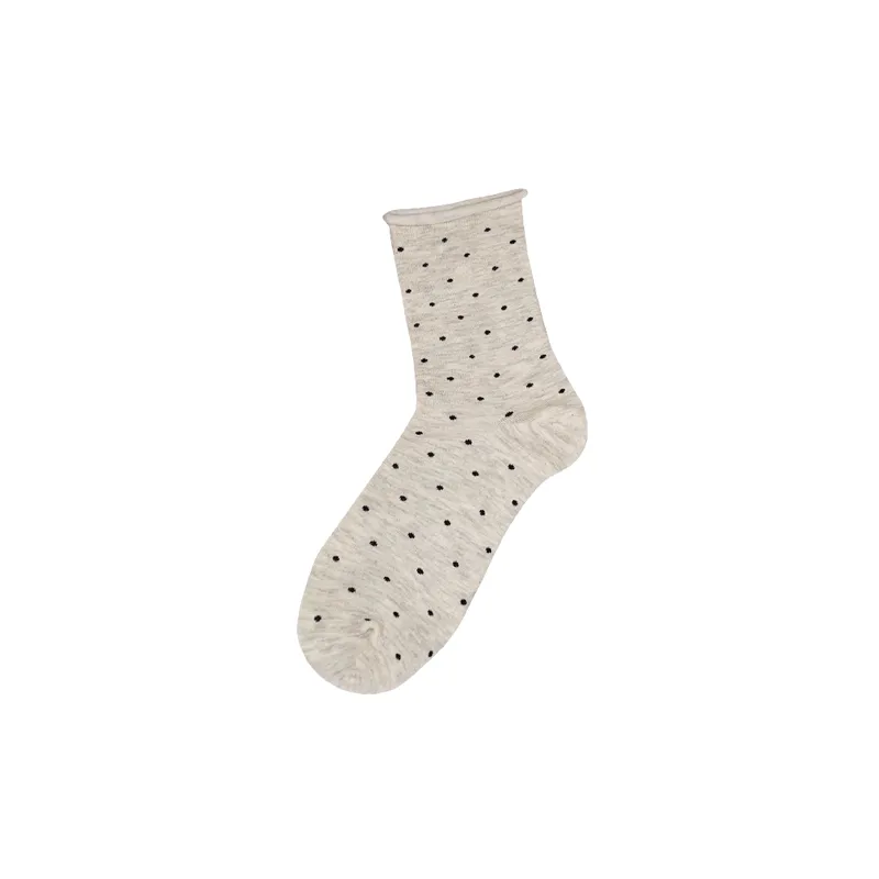 Casual Simple Combed Cotton Mid Calf Sock-0