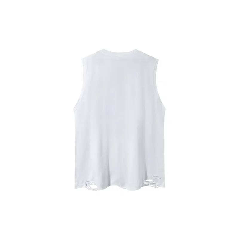 Retro Hip hop Graffiti Floral Printed Vest-5