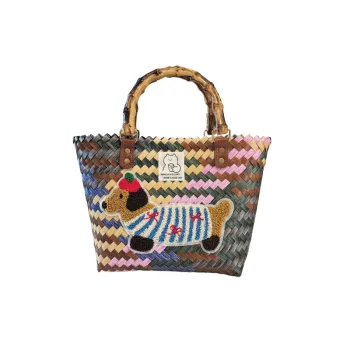 Retro Striped Handbag Women