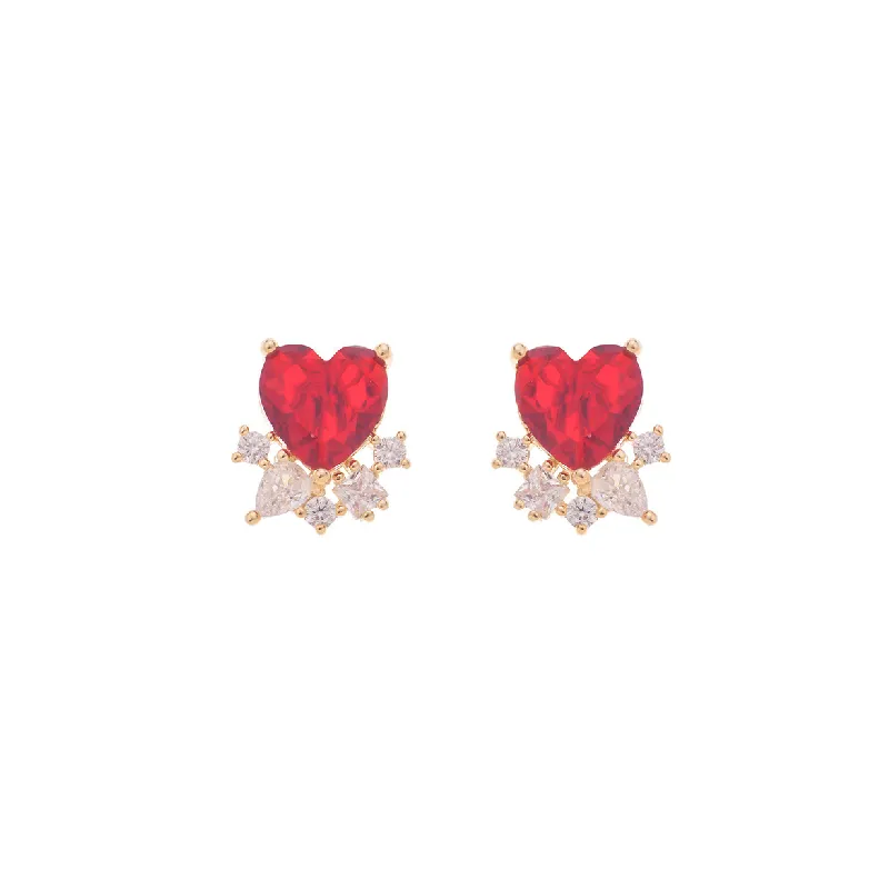 Retro Elegant Heart Earring-0