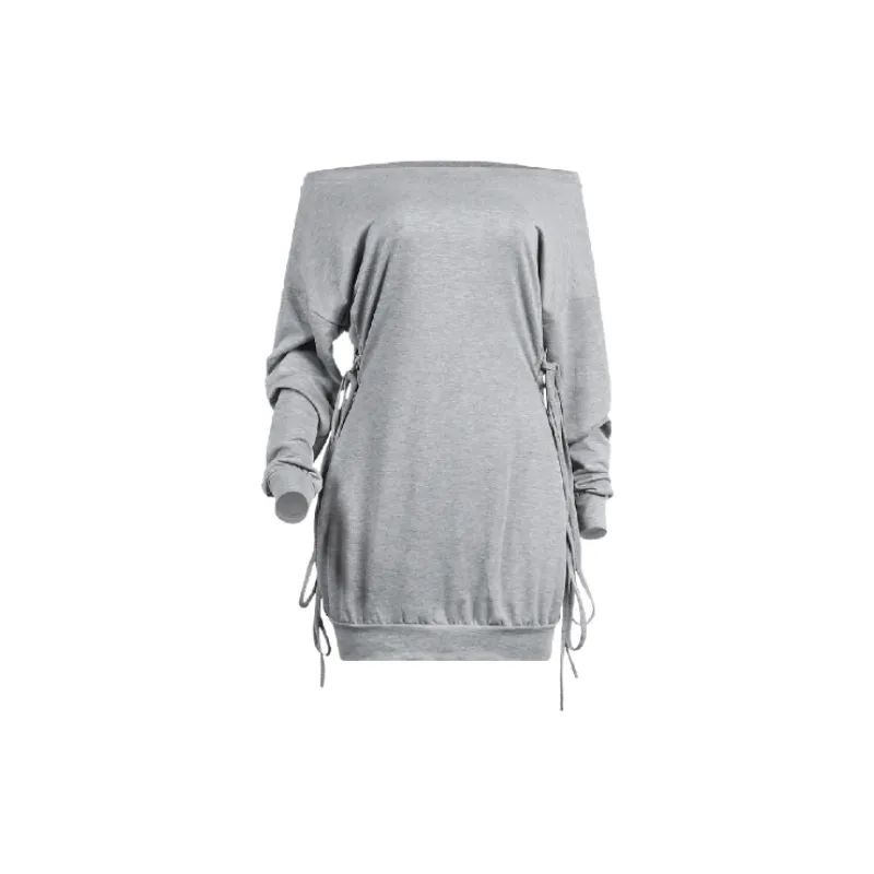 Sexy Plain Polyester Dress Women-6