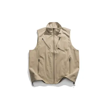 Zippered Stand Collar Utility Vest