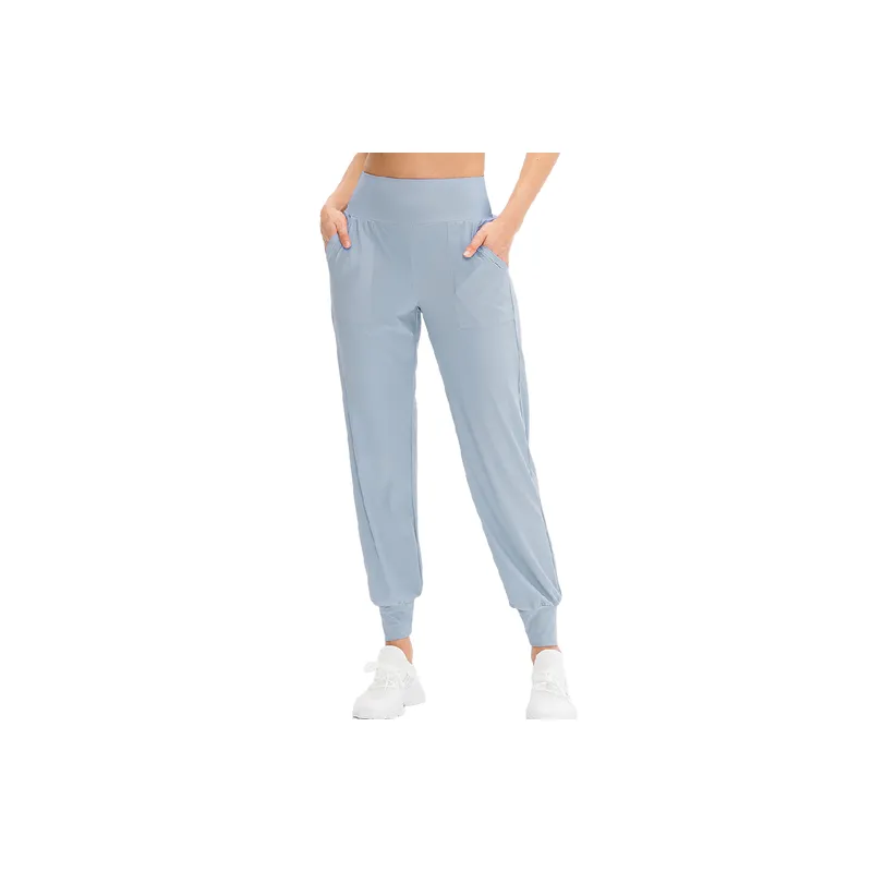 Sporty Loose Nylon Casual Pants Women-1