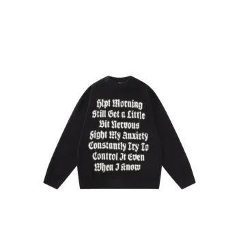 HELIPORT Apron Gothic Coral Fleece Sweater Personalized Loose Pullover Top