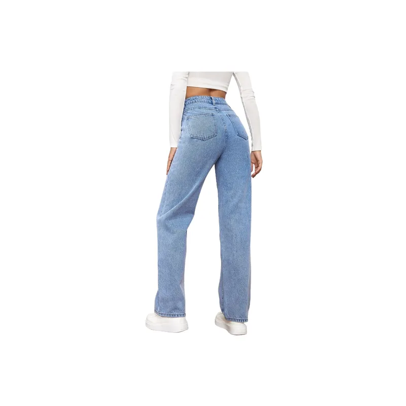 Fashionable Washed Jeans Women-7