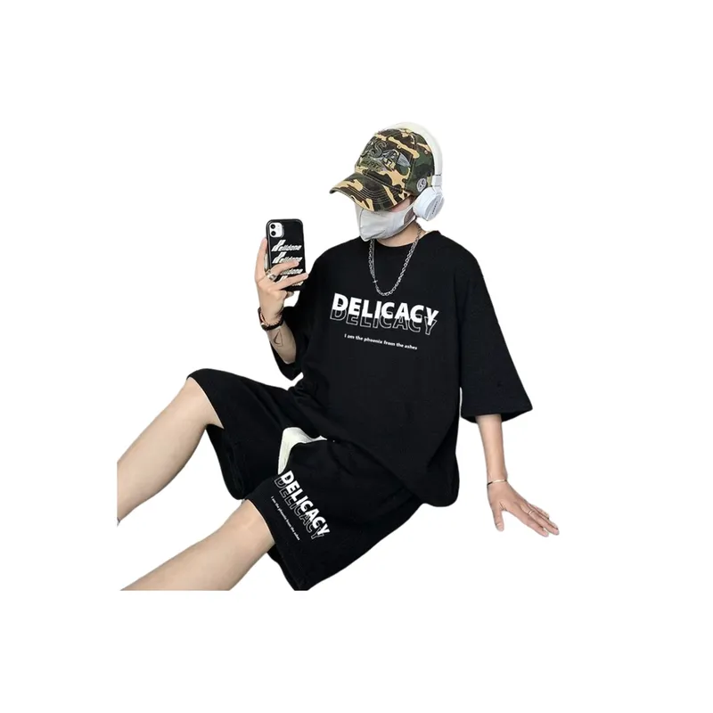 Trendy Sports T Shirt and Shorts Set-1