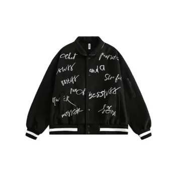Casual Letter Embroidered Jacket