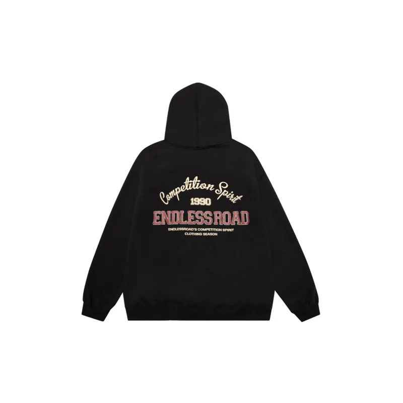 Retro Fleece lined Thickened Hoodie-0