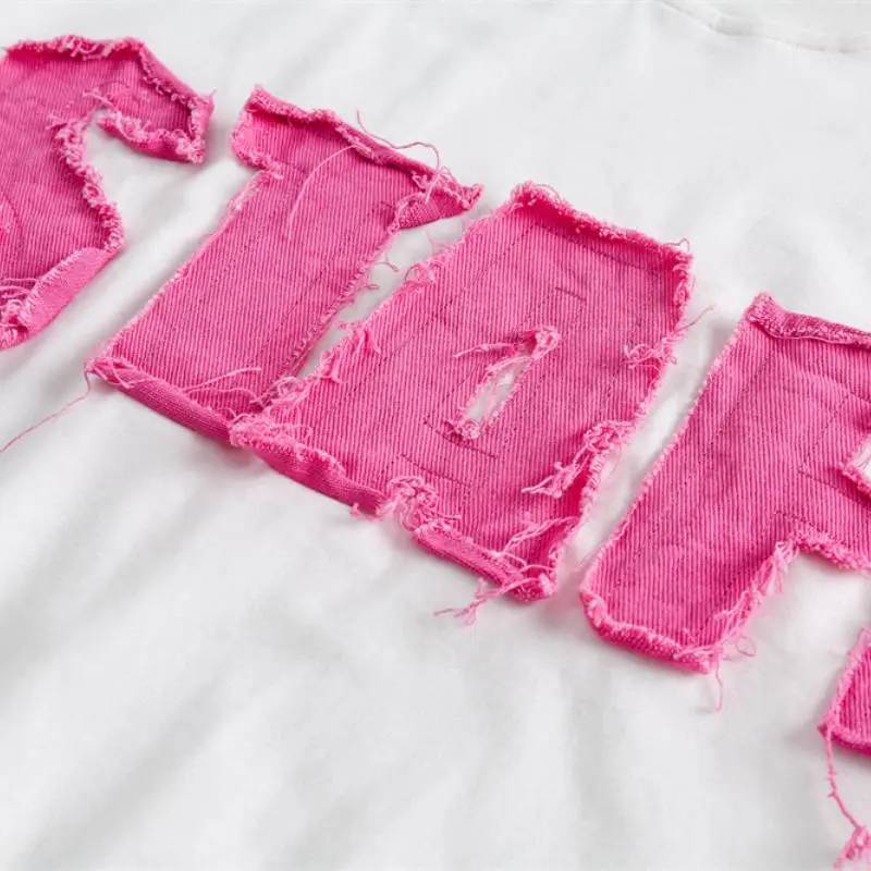 Basics Patchwork 100% Cotton T Shirt Women-2