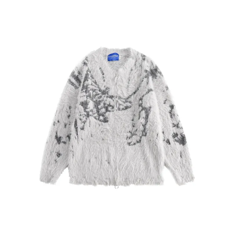 Cardigan Contrast Casual Hoodie-0