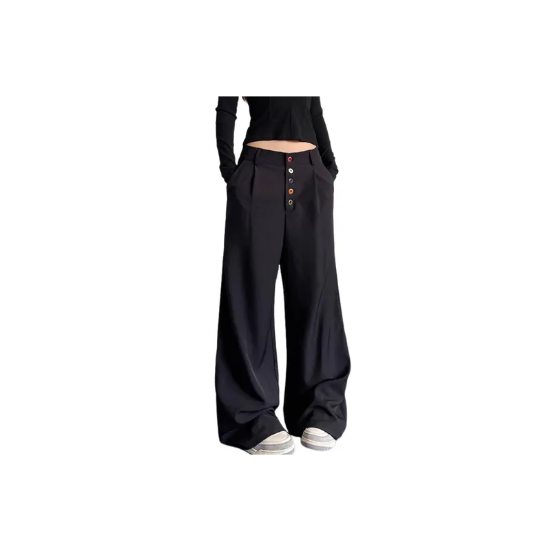 Retro Loose Casual Pants Women-0