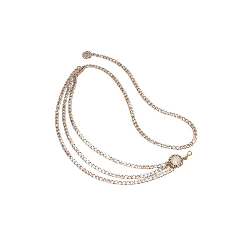 Retro Plain Waist Chain Women-0
