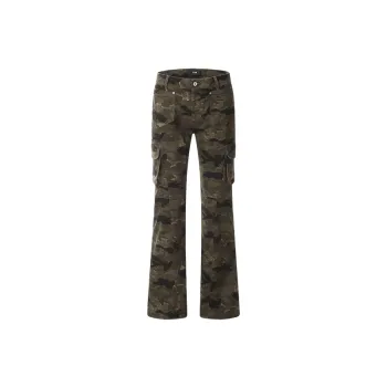 Retro Casual Denim Cargo Pants