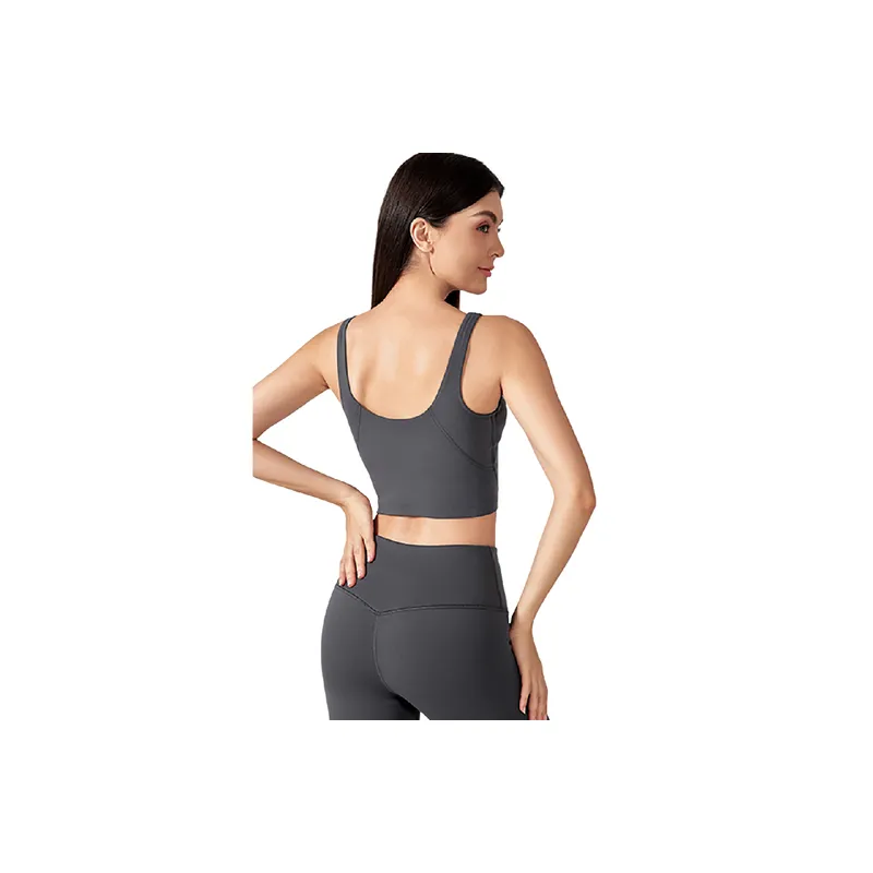 Sporty Plain Cotton Blended Fabric Vest Women-7