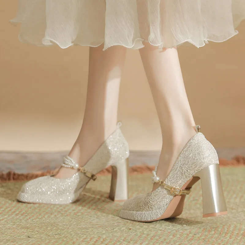 Funky Pearls High Heels-4