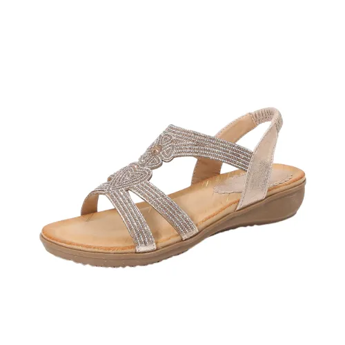 JOSINY Beach Sandals Womens Ecru