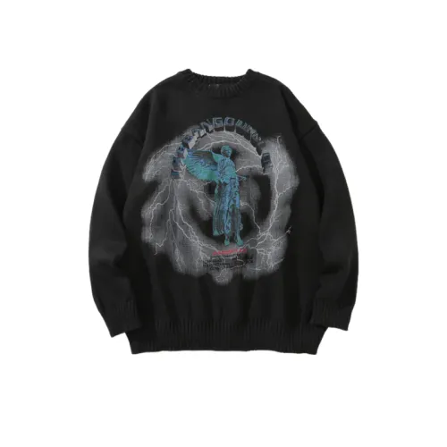 High Street Diablo Retro Printed Crewneck Sweater