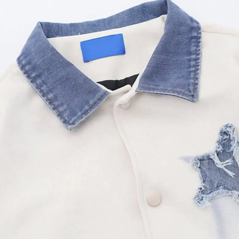 Fashion Loose Denim Jacket-4