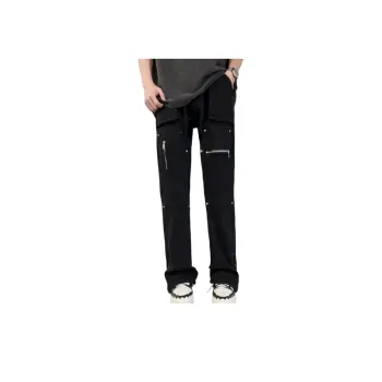 Rivet Zipper Jeans