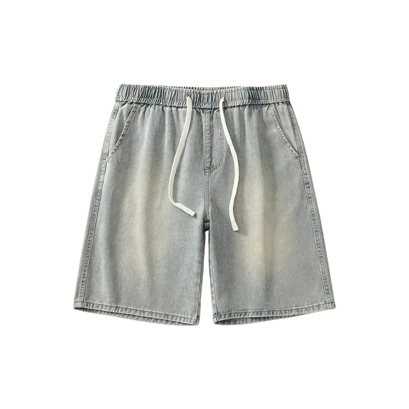 Loose Simple Baggy Denim Shorts Unisex-3
