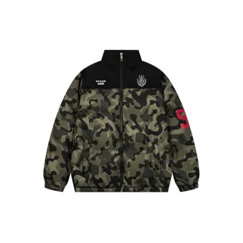 Street Camo Blended Synthetic Fabrics Quilted Jacket