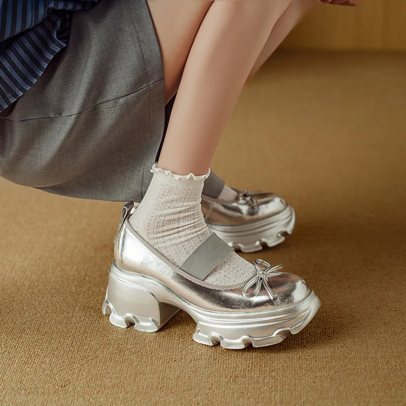 Fashionable Bow Mary Jane Shoes-6
