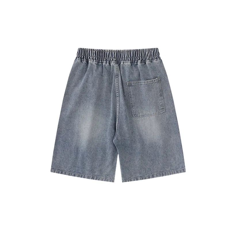 Retro Trendy Denim Shorts-1