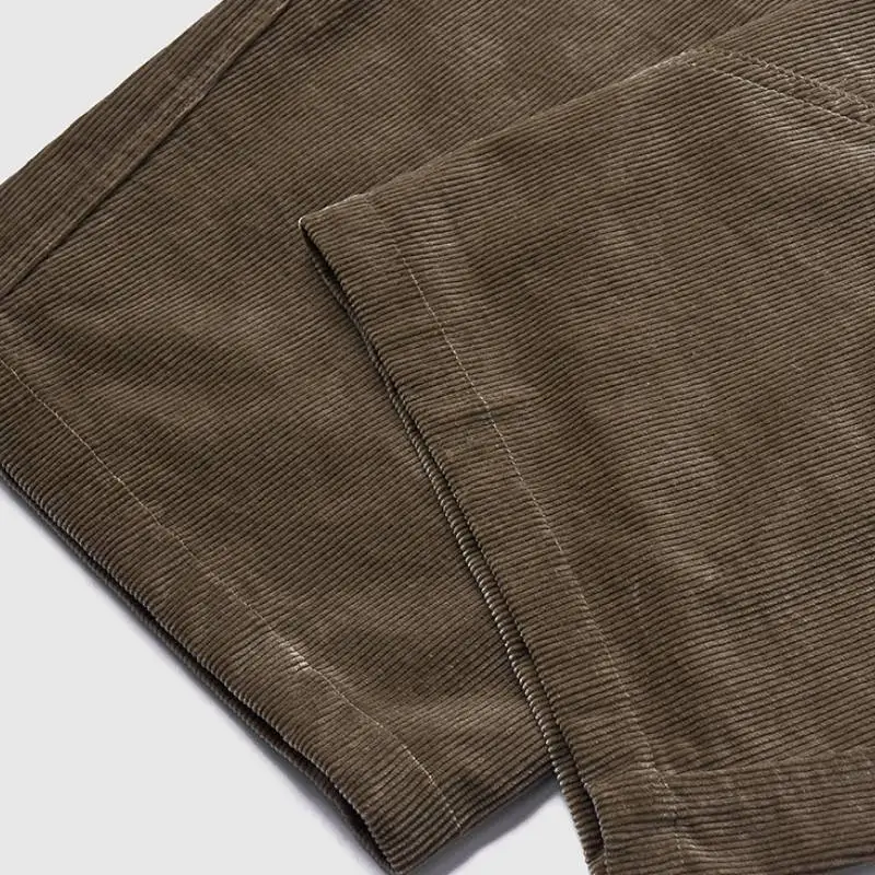 Retro Loose Corduroy Cargo Pants-8