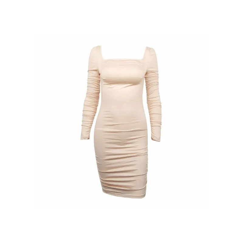 Fashionable Simple Polyester Dress Women-1