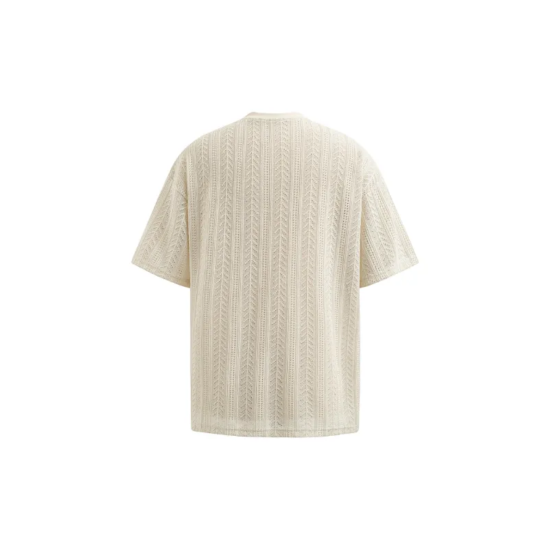 Casual All Over Print Blended Synthetic Fabrics T Shirt-1