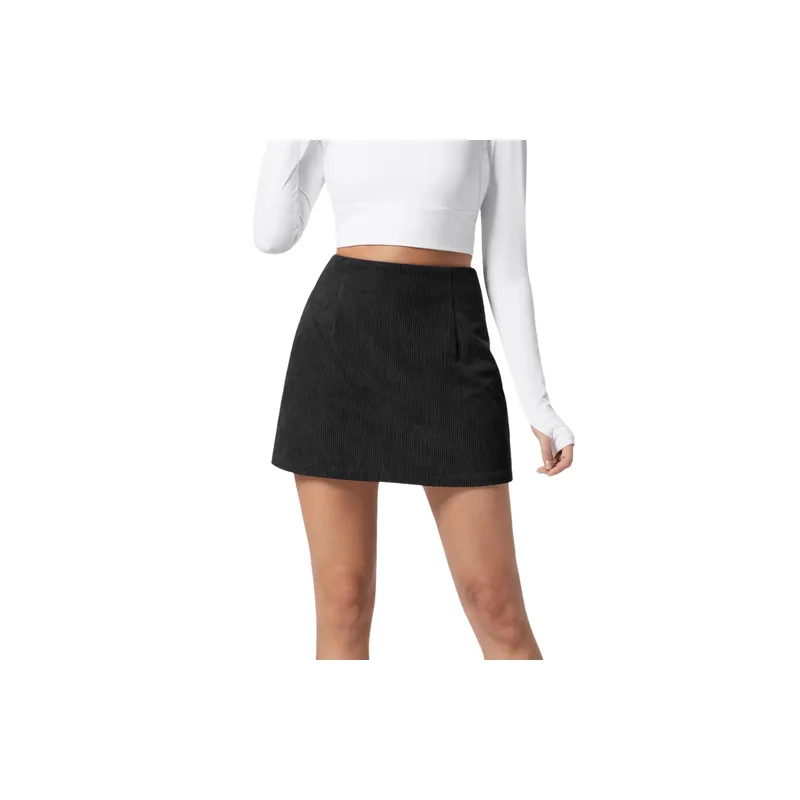 Fashionable Plain Spandex Casual Skirt Women-4