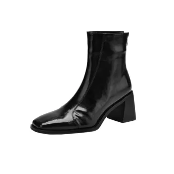 Simple Zipper Ankle Boots