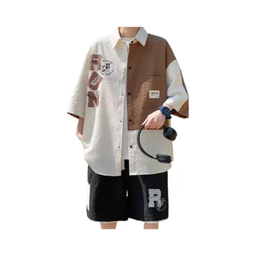 Half-Sleeved Shirt With Casual Shorts Two Sets