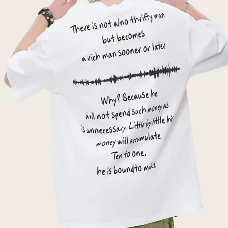 Casual Loose Combed Cotton T-Shirt-4