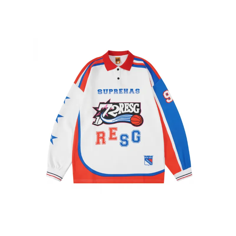 Retro Loose Long Sleeve Polo-6