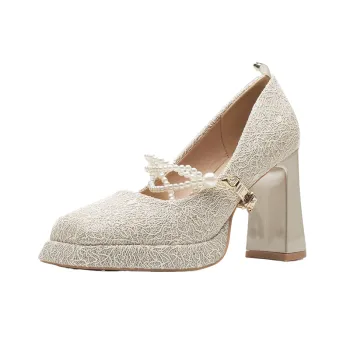 Funky Pearls High Heels