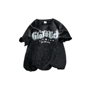 Hip Hop Loose Half Sleeve Crewneck T shirt