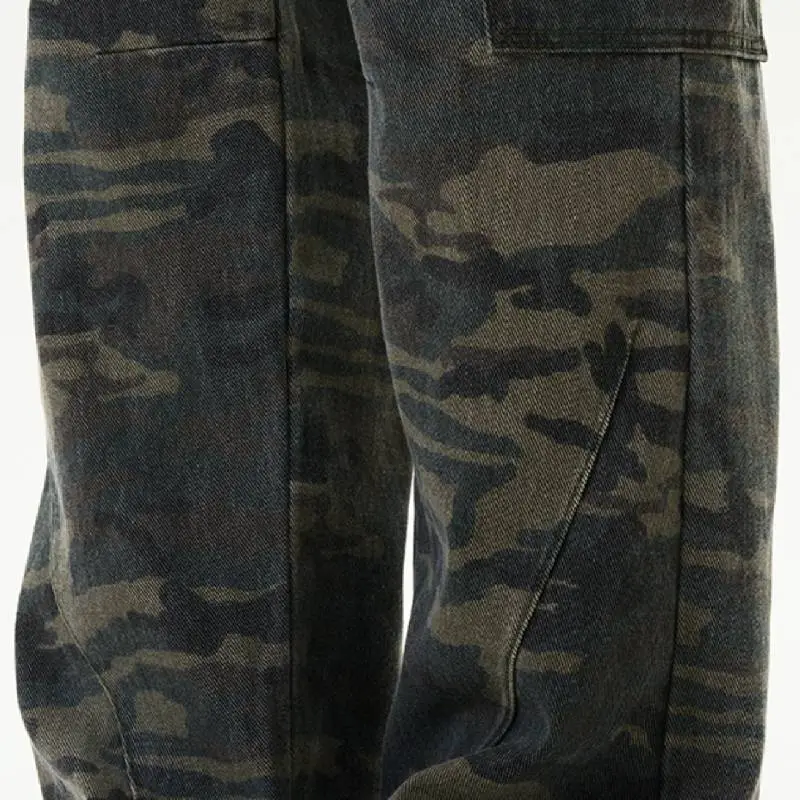 Casual Loose Denim Cargo Pants Women-2