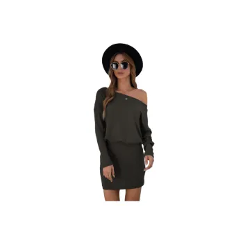 Plain Sexy Polyester Dress Women