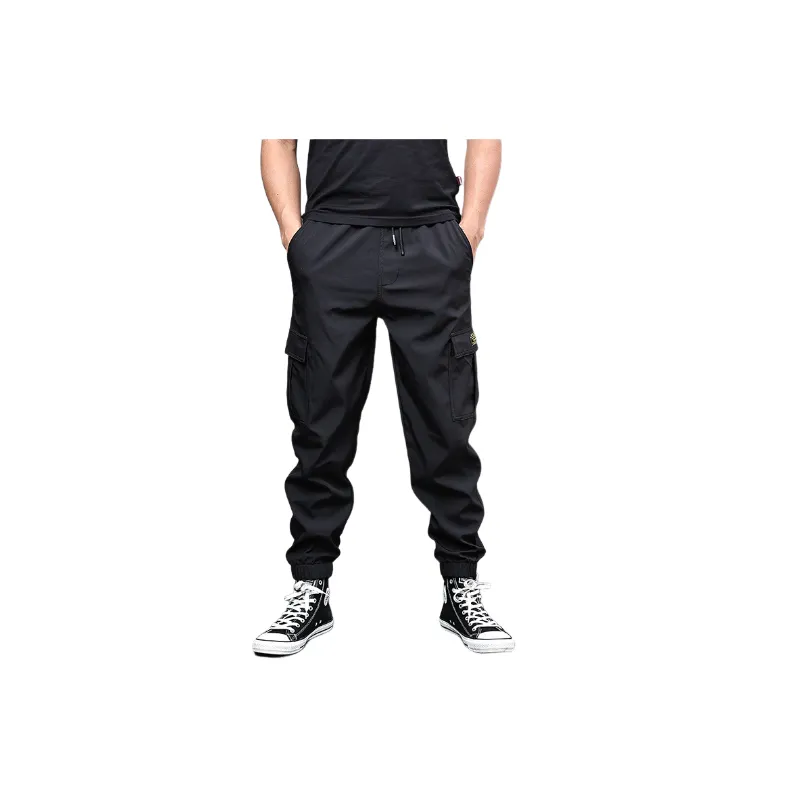 Simple Loose Polyester Casual Pants-2