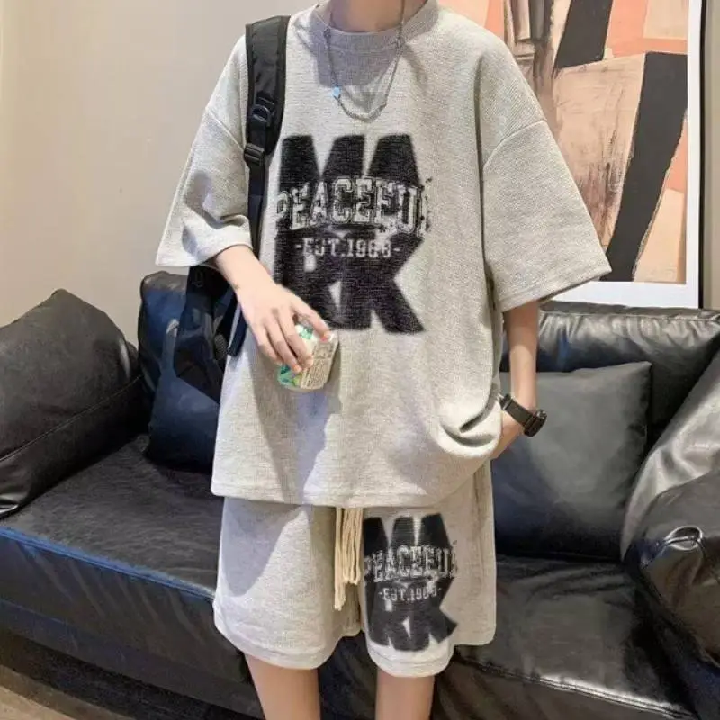 Oversized Short Sleeved T Shirt and Shorts Set-2