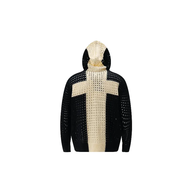 Casual Contrast Color Acrylic Fibres Knitwear-1