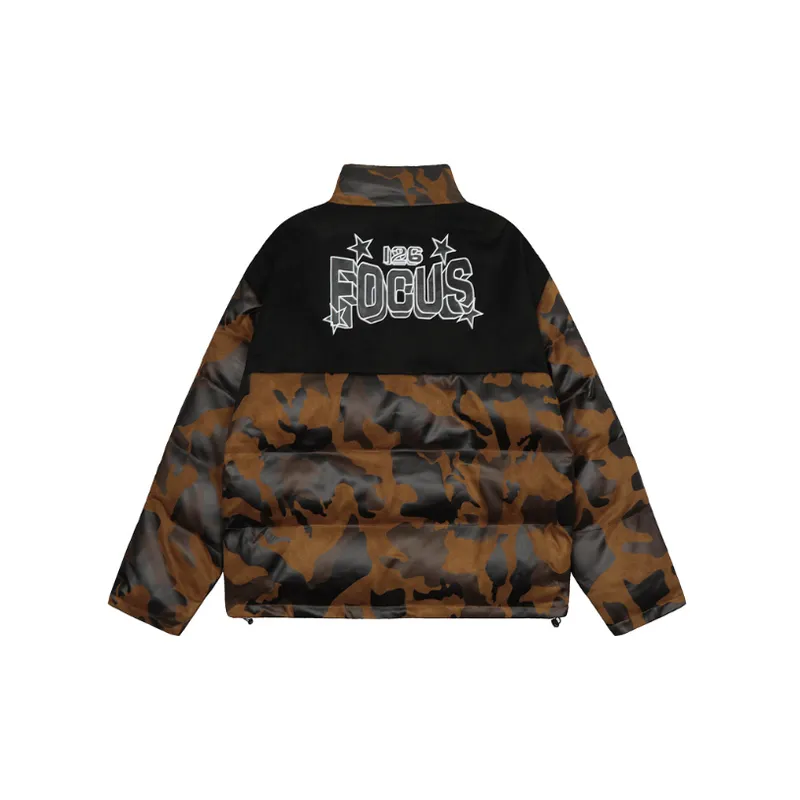 High Street Niche High grade Sense Loose Camouflage Oversize Trendy Brand Cotton padded Coat-1