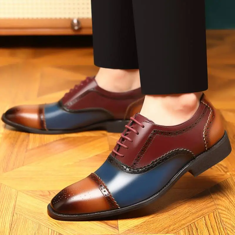 Business Contrast Color Dress Shoes-6
