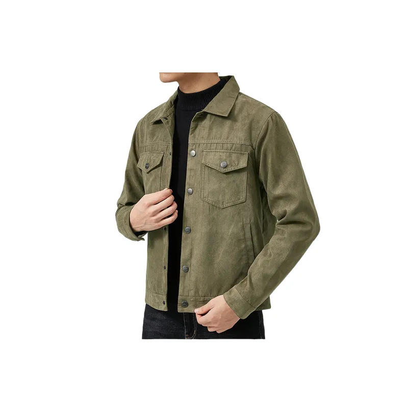 Casual Long Sleeve Corduroy Jacket-10