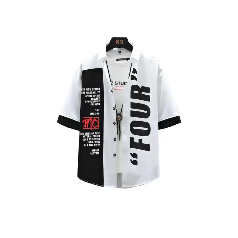 Trendy Five Point Sleeve Workwear Shirt-2