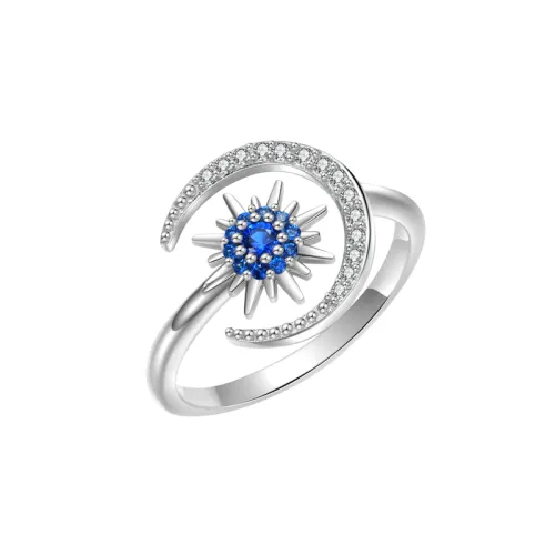 Star&Moon Silver Ring