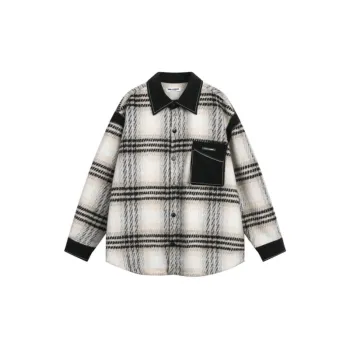 Vintage Plaid Top Loose Wool Jacket