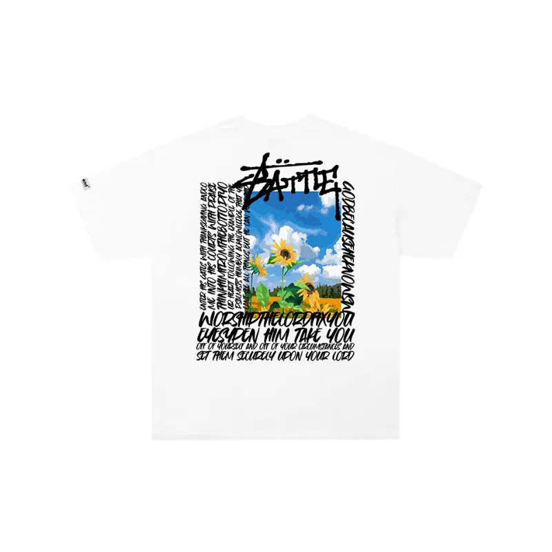 Fashionable Loose 100% Cotton T Shirt-5